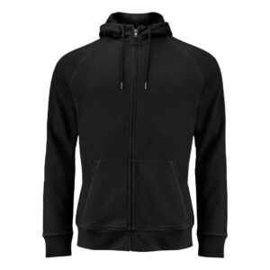 HOODIE FULLZIP HERR SVART